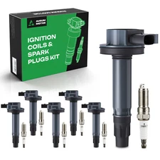 6x Ignition Coil & 6x Iridium Spark Plug Kits for Ford F-150 Lincoln Mazda UF553