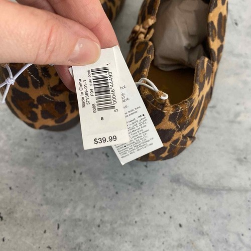 NWT Old Navy ankle bootie leopard print side zip faux suede 8 - Picture 7 of 10