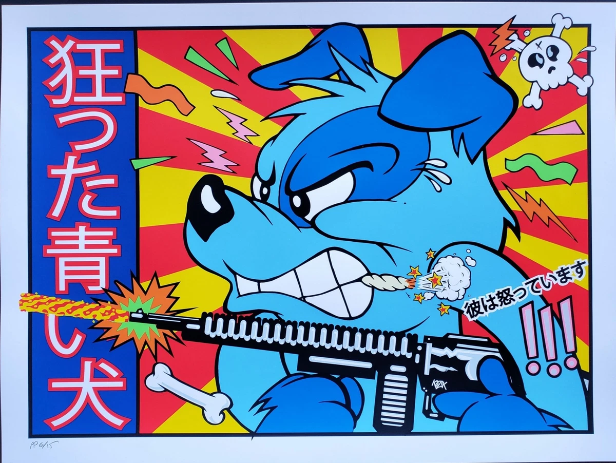 Blue Dog Art Print 2020 Frank Kozik P/P Edition Beastie Boys | eBay