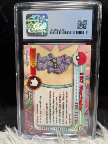 MACHOKE -TOPPS CHROME SERIES 1 SPECTRA CHROME #67 CGC NM/MINT 8.5 POKÉMON (2000) - Picture 2 of 5