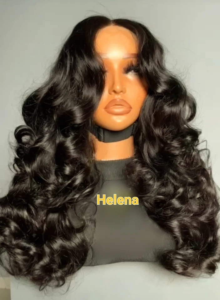 Peluca de encaje 100 % vietnamita cabello humano HD, SDD, 5x5, 250 % densidad, cabello hinchable Foto 4 de 4