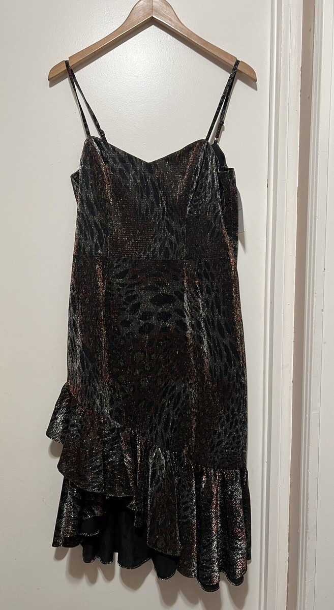 dress the population cantrelle NWT $158 SIZE S Dress the Population Cantrelle Bodycon Ruffle Hem Dress BLACK