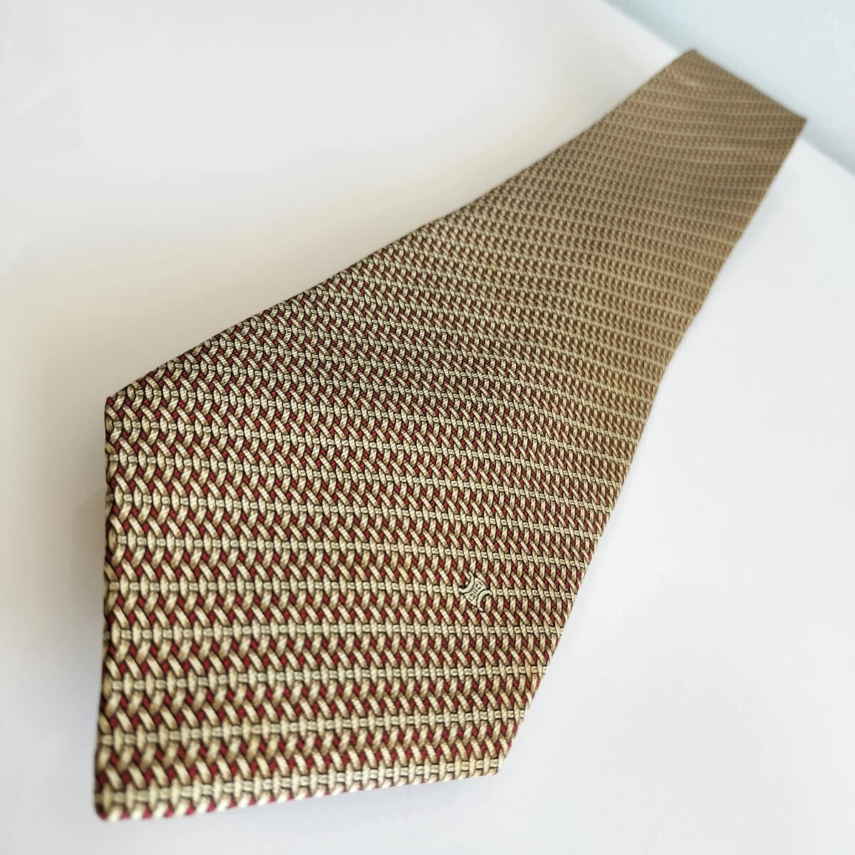 CELINE cravatta uomo seta originale usata cravatta abito classico lusso multicolore A85