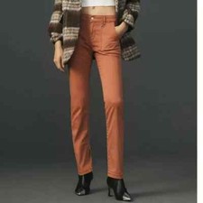 Anthropologie Pilcro Jefferson Utility Pants Stretch Rose Orange 30 Petite