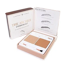 SOFT BROWN CHERRY CHREE THE ARCHER EYEBROW KIT LIGHT CONTOUR POWDER PENCIL BRUSH