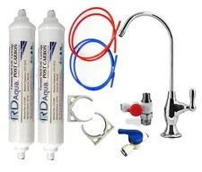 Undersink Drinking Water Tap Filter Kit System, RV, Fish Tank, plus extra filter