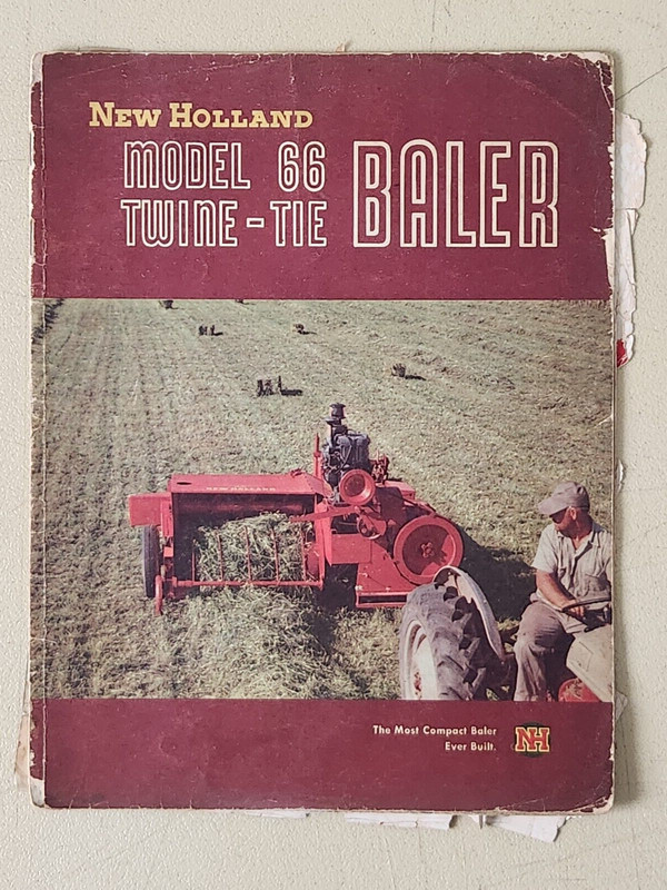 1952 New Holland Model 66 Twine-Tie Baler Sales Pamphlet Brochure Hay 14-0062