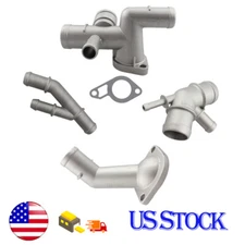 Aluminum Cooling Pipe Coolant Flange Hose Kit For VW MK4 Golf Jetta 1.8T Audi TT