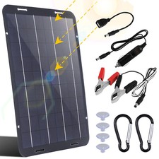 60w Solar Panel 18v Trickle Charger Battery Charger Kit Maintainer Boat Car Rv