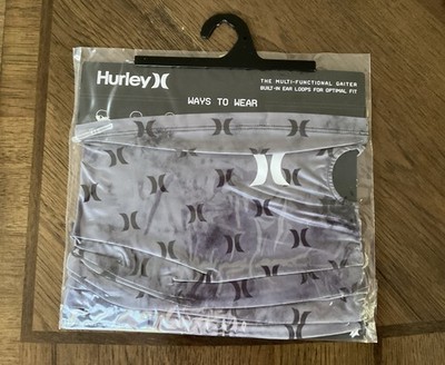 Brand New Hurley The Multi Logo - Functional Gaiter Face Mask Gray Logo