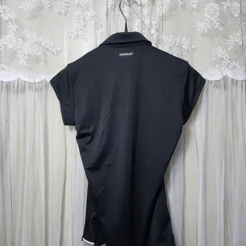 Adidas Women's Polo T-Shirt - Black, Size M thumbnail 2