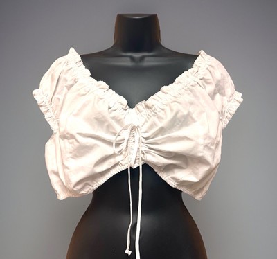 Spieth & Wensky Size 46 Blouse Top White Cropped (us16)