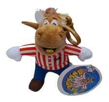 BULLSEYE DARTS TV GAME SHOW BULLY MASCOT 6" 15cm SOFT TOY KEYCHAIN KEYRING BNWT