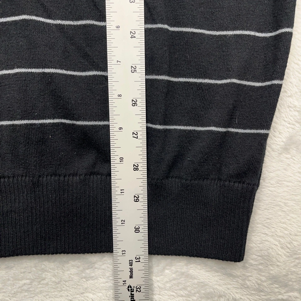 Travis Mathew мужской черный синий серый полоски ворота свитер с длинным рукавом XL - Изображение 4 из 4