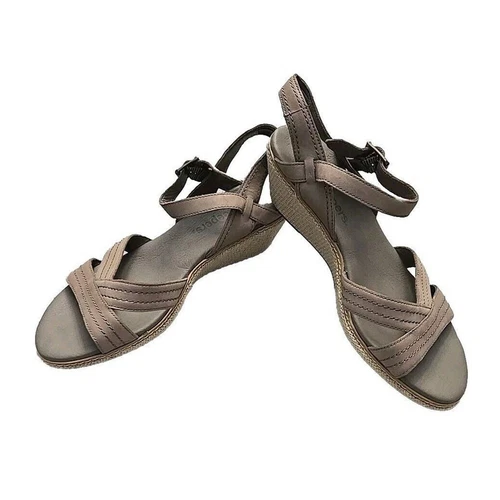 Timberland Earth Keepers sandalo in pelle donna taglia 10 zeppa espadrillas beige