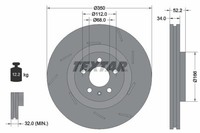 2X Bremsscheibe Vorne Rechts Textar 92319105 FÜR Porsche Scheibenbremse