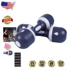 Pink Adjustable Dumbbells Set Neoprene 2.3-11lb Non-Slip Handle Pair