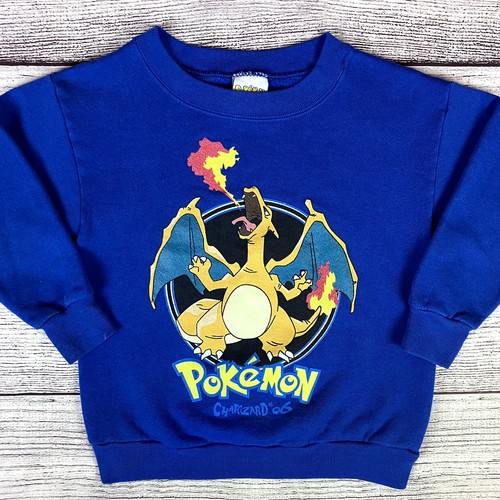 Vintage 1990s Pokemon Charizard Cartoon Crewneck size Boys 5/6