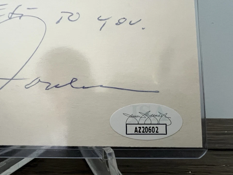 Rod Carew Signed Index Card- JSA Authentication “My bet To You” - Image 3 of 3