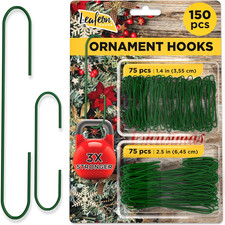 150 Pack Ornament Hooks for Christmas   Essential Christmas Ornament Hangers   G