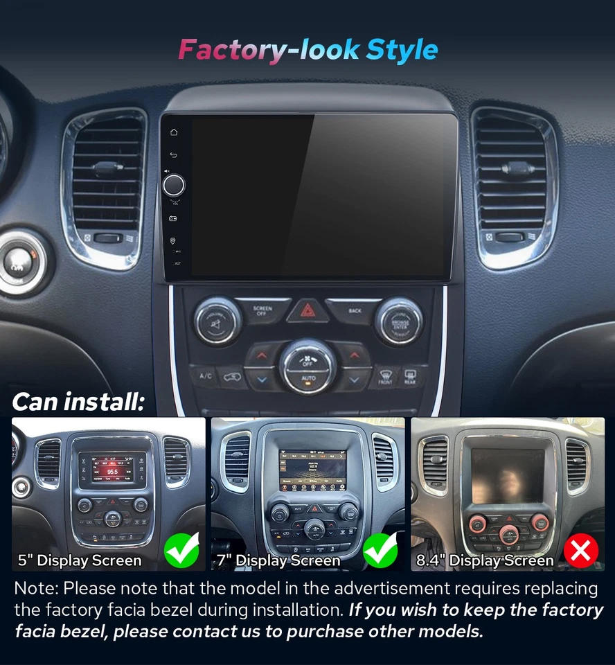 JOYING Plug & Play 9 inch Octa Core Android 13 Radio For 2014-2019 Dodge Durango - Image 2 of 4
