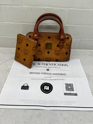 Vintage MCM Ella Mini Visetos Boston Bag w/Visetos Wallet GUC