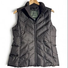 Eddie Bauer Puffer Vest Size Small Brown Premium Goose Down Hiking Outdoors