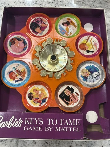 Vintage 1963 Barbie's Key To Fame Board Game Mattel - RARE & COMPLETE