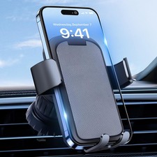 Car Phone Holder for Your with Metal Hook Clip Air Vent Cell Mount Dark Black