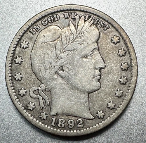 1892-S  BARBER QUARTER   F/VF   BETTER DATE  #1251