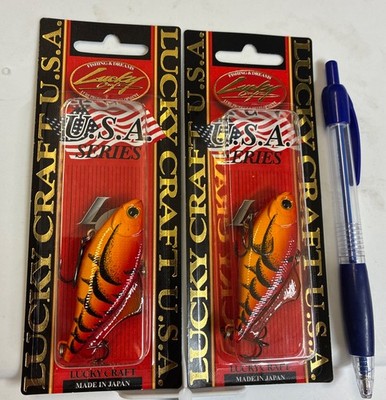 Lot Of 2 Lucky Craft LV-100 S, Lipless Cb s, Delta Craw, 2.5  Long, 7/16oz