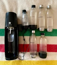 SodaStream Sparkling Water Maker, with 5, 1L Bottles 1, 1/2L Bottle 