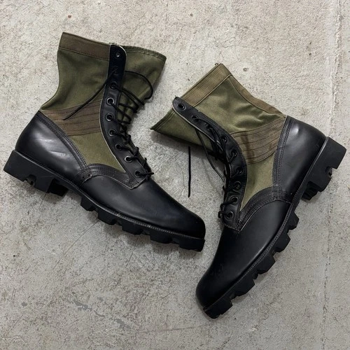 Vintage Military Jungle Boots Size 11N Vietnam War 5/68 Spike Protective 60s 70s