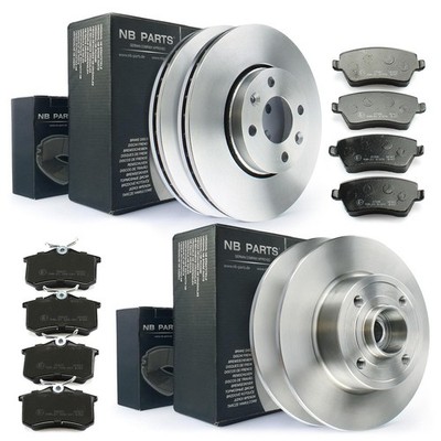 Bremsscheiben Bremsbeläge vorne hinten für Renault Clio III Modus Grand Modus
