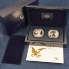 2012-S US Mint Silver Eagle San Francisco Two Coin Proof Set - Free Shipping USA
