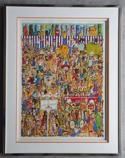 James Rizzi 3D A Lot Of Fun For City Kids Pop Art Framed Playground Kids Huge