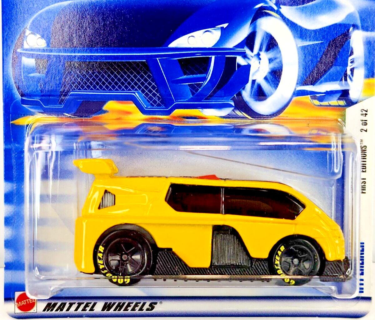2002 1:64 Hot Wheels First Editions 2/42 Hyperliner Yellow #014