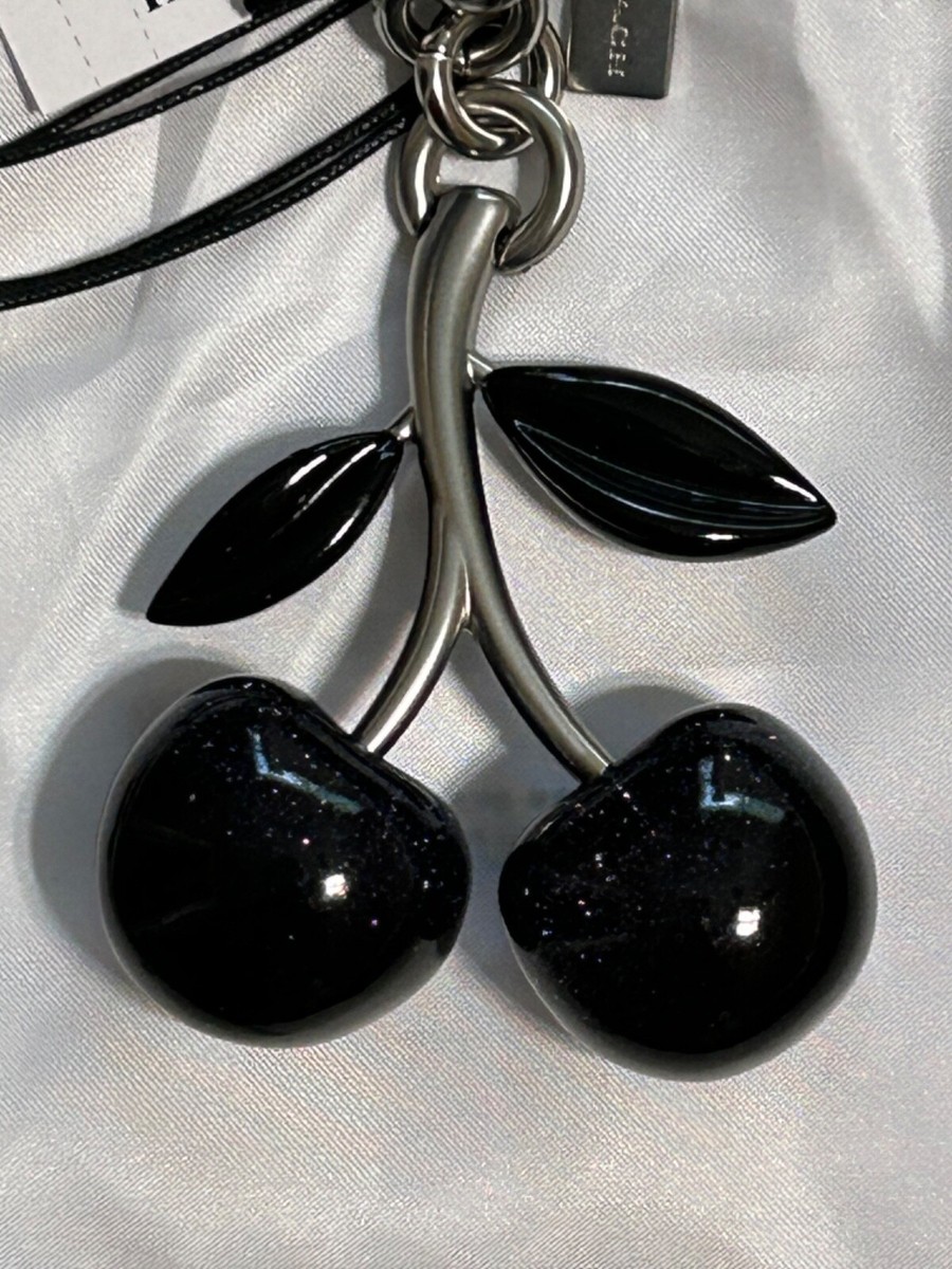 Coach BLACK CHERRY Bag Charm Key Fob - NEW WITH DUST BAG | eBay