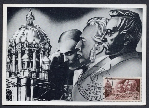 VAL DE GRACE MILITARY MEDICINE AND PHARMACY HEALTH 1951 FRANCE MAXIMUM CARD FDC