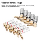 10Pcs Right Angle Banana Plugs For Speaker Wire 90degree Right Angle Banana