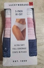 Women Lucky Brand 5-PACK Hi-Cut size M open box, ultra soft