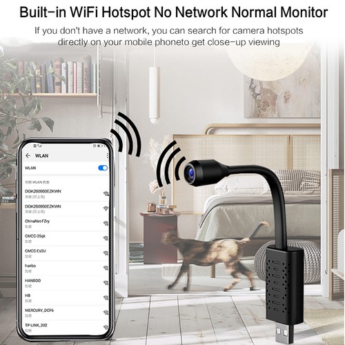 Mini 1080P HD USB IP Camera Wireless WiFi 4K Security Home Smart Camcorder DVR - Picture 6 of 23