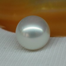 Huge 14mm Natural South Sea Genuine white Round Loose Pearl Undrilled 366AAA
