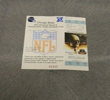 1987-8 NFL FOOTBALL TICKET CHICAGO BEARS PHANTOM TICKETS NFC CHAMPIONSHIP RARE