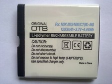 Batteria LiPo OTB ORIGINALE per NOKIA N85 N86 C7/ BL-5K 1200mAh 3,7V 4,44Wh