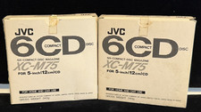 LOT of 2 JVC XC-M75 6 CD Compact Disc Cartridge Magazines
