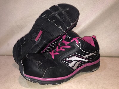 Reebok Anomar Work Shoes Women s Size 9M Comp Toe Pink/Black