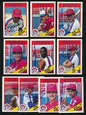 1988 ROCKFORT EXPOS -Group of (10) *AUTOGRAPHED* w/ DELINO DeSHIELDS, COLBRUNN
