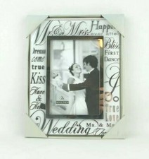 Malden International Wedding Mr.  Mrs. True Love 4 x 6 Glass Picture Frame New