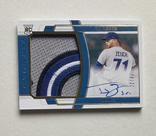 2020 Panini National Treasures Rookie Patch Auto Gold #205 T.J. Zeuch /49#X3601